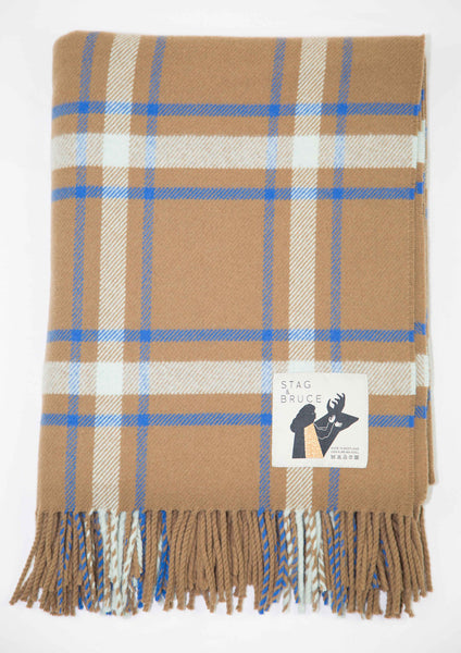 Affric - a checked wool throw designed and produced in Scotland